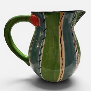 Blue Ridge Designs Colorful Ceramic Jug Planter 7.5”x6”